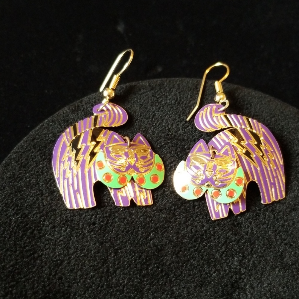 collection cat drop earrings - Picture 1 of 4